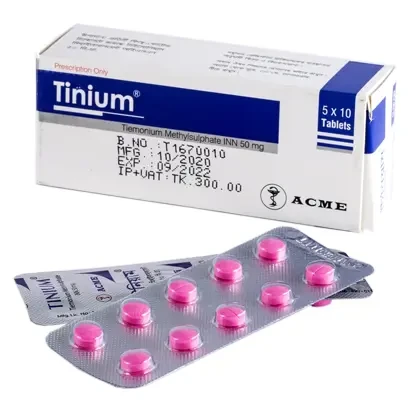 Pack Image: Tinium 50 mg Tablet (5 x 10)