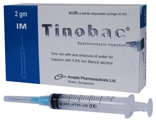 Pack Image: Tinobac 2 gm Injection (2 gm vial)