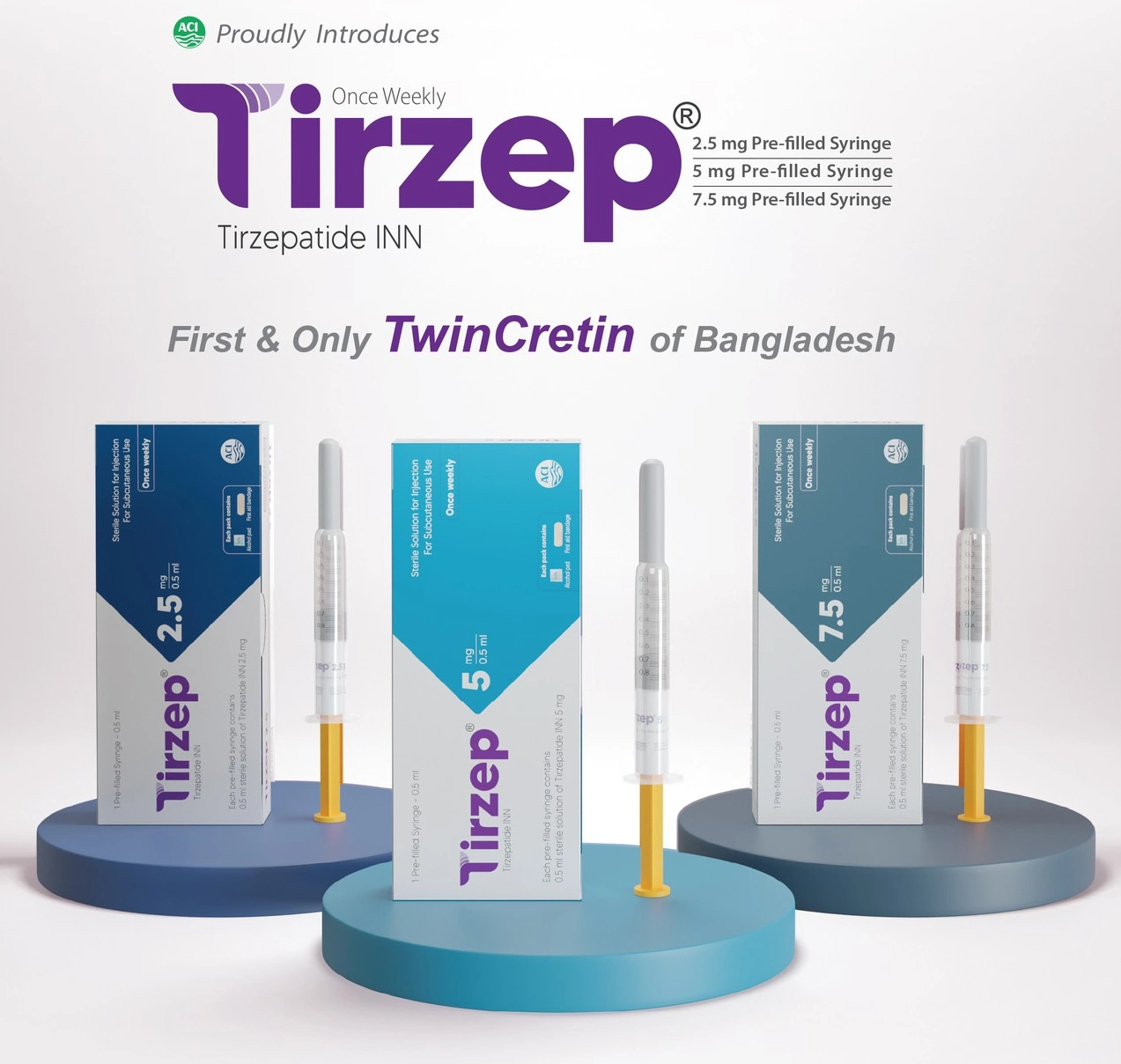Pack Image: Tirzep 2.5 mg Injection (2.5 mg pre-filled syringe)