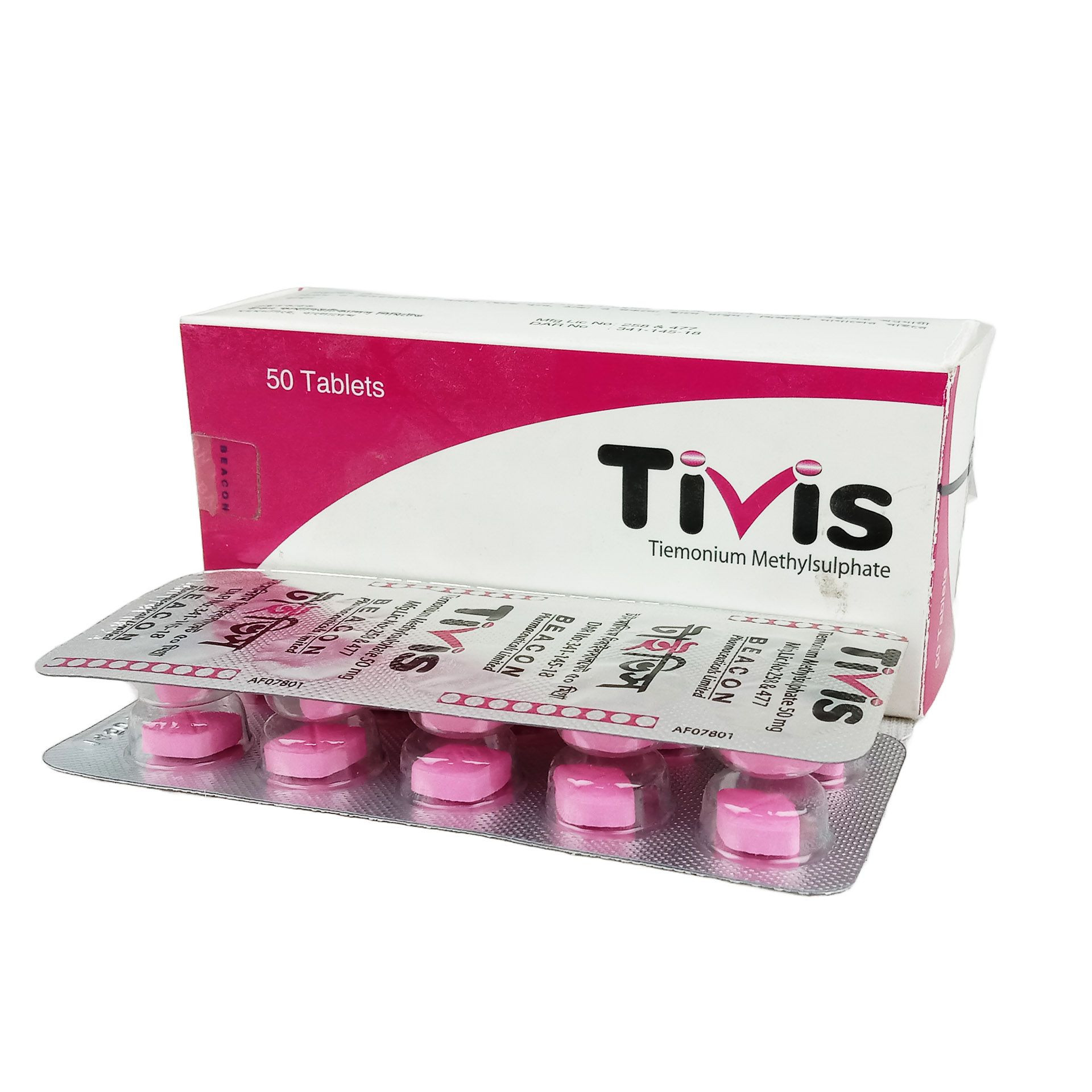 Pack Image: Tivis 50 mg Tablet (5 x 10)
