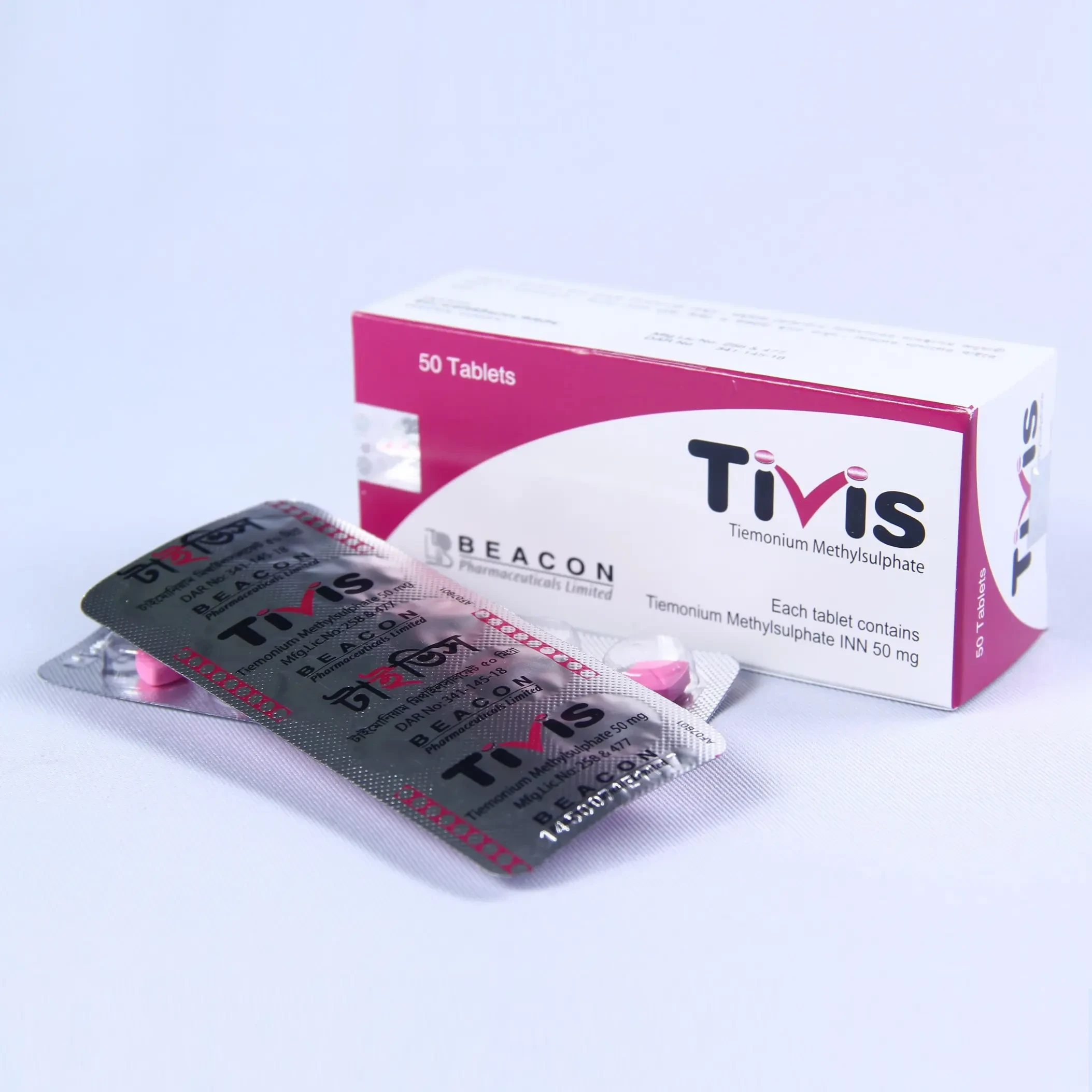 Pack Image: Tivis 50 mg Tablet (5 x 10)