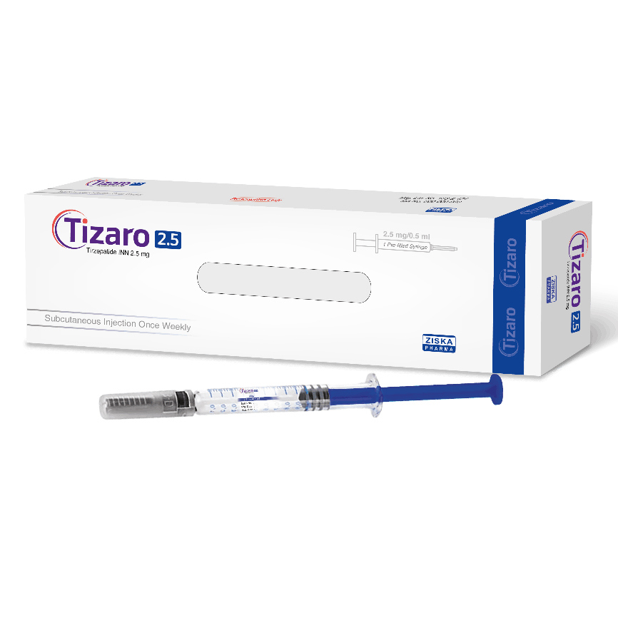 Pack Image: Tizaro 2.5 mg Injection (2.5 mg pre-filled syringe)