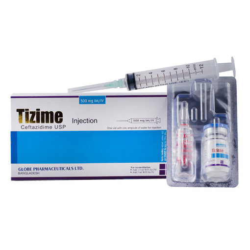 Pack Image: Tizime 500 mg Injection (500 mg vial)