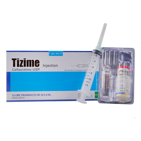 Pack Image: Tizime 1 gm Injection (1 gm vial)