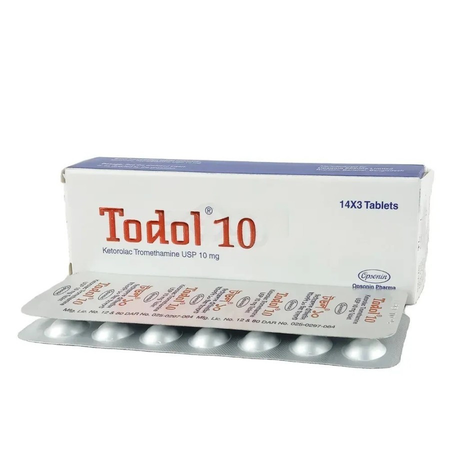 Pack Image: Todol 10 mg Tablet (3 x 14)