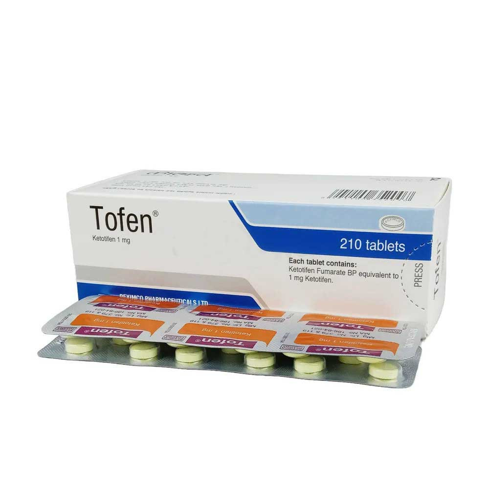 Pack Image: Tofen 1 mg Tablet (14 x 15)