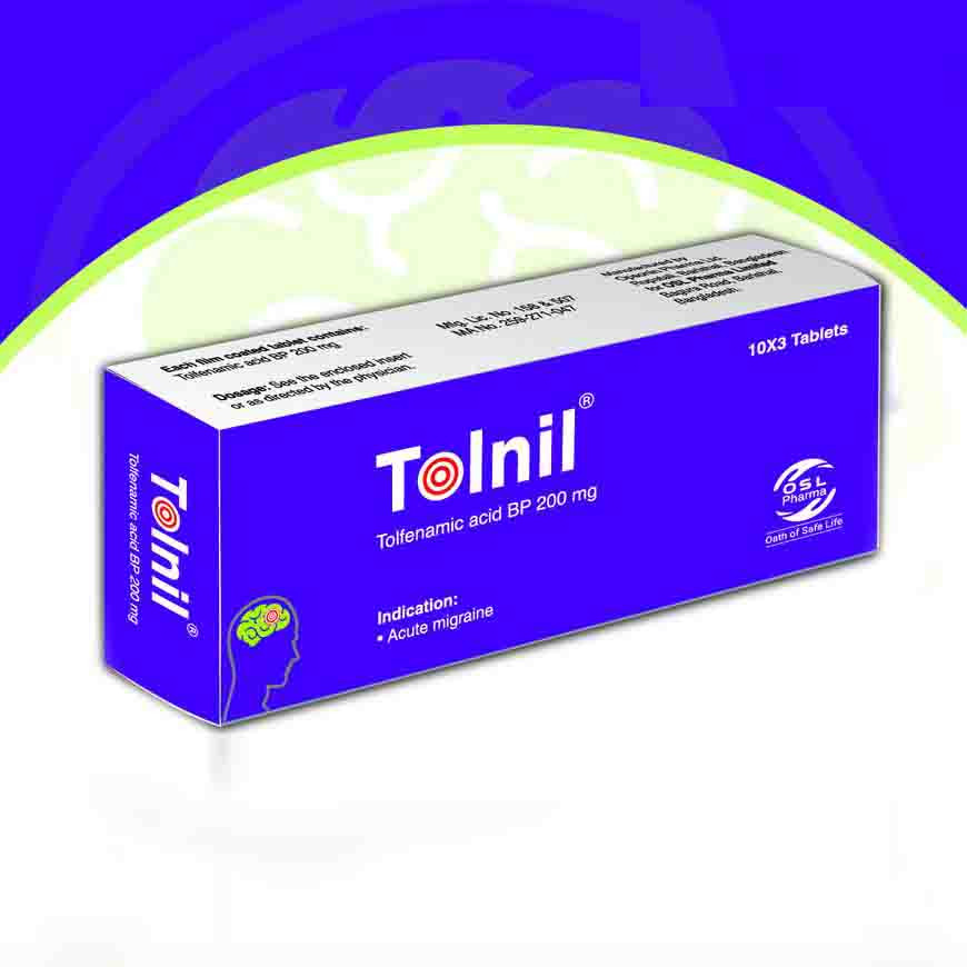 Pack Image: Tolnil 200 mg Tablet (3 x 10)