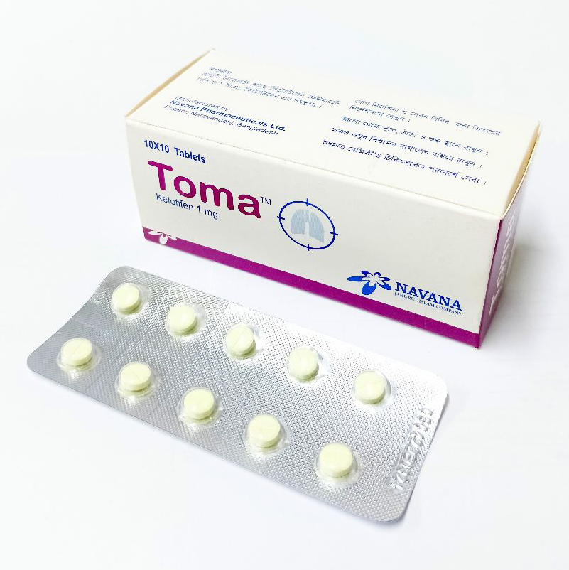 Pack Image: Toma 1 mg Tablet (10 x 10)