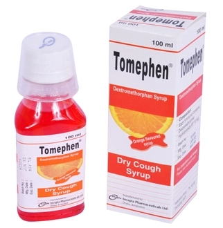 Pack Image: Tomephen 10 mg Syrup (100 ml bottle)