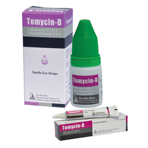 Pack Image: Tomycin-D 0.1% 0.3% Eye Drop (5 ml drop)