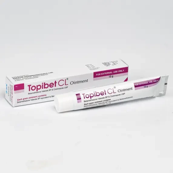 Pack Image: Topibet CL 0.1% 1% Ointment (10 gm tube)