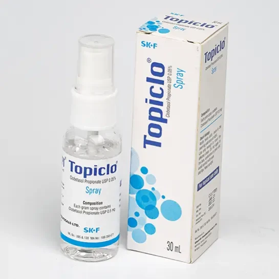 Pack Image: Topiclo 0.05% Spray (30 ml bottle)