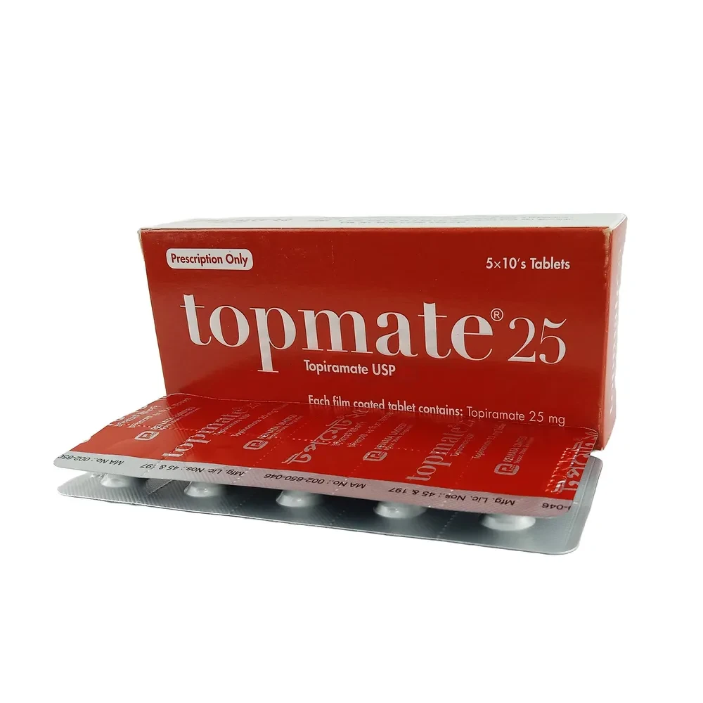 Pack Image: Topmate 25 mg Tablet (5 x 10)