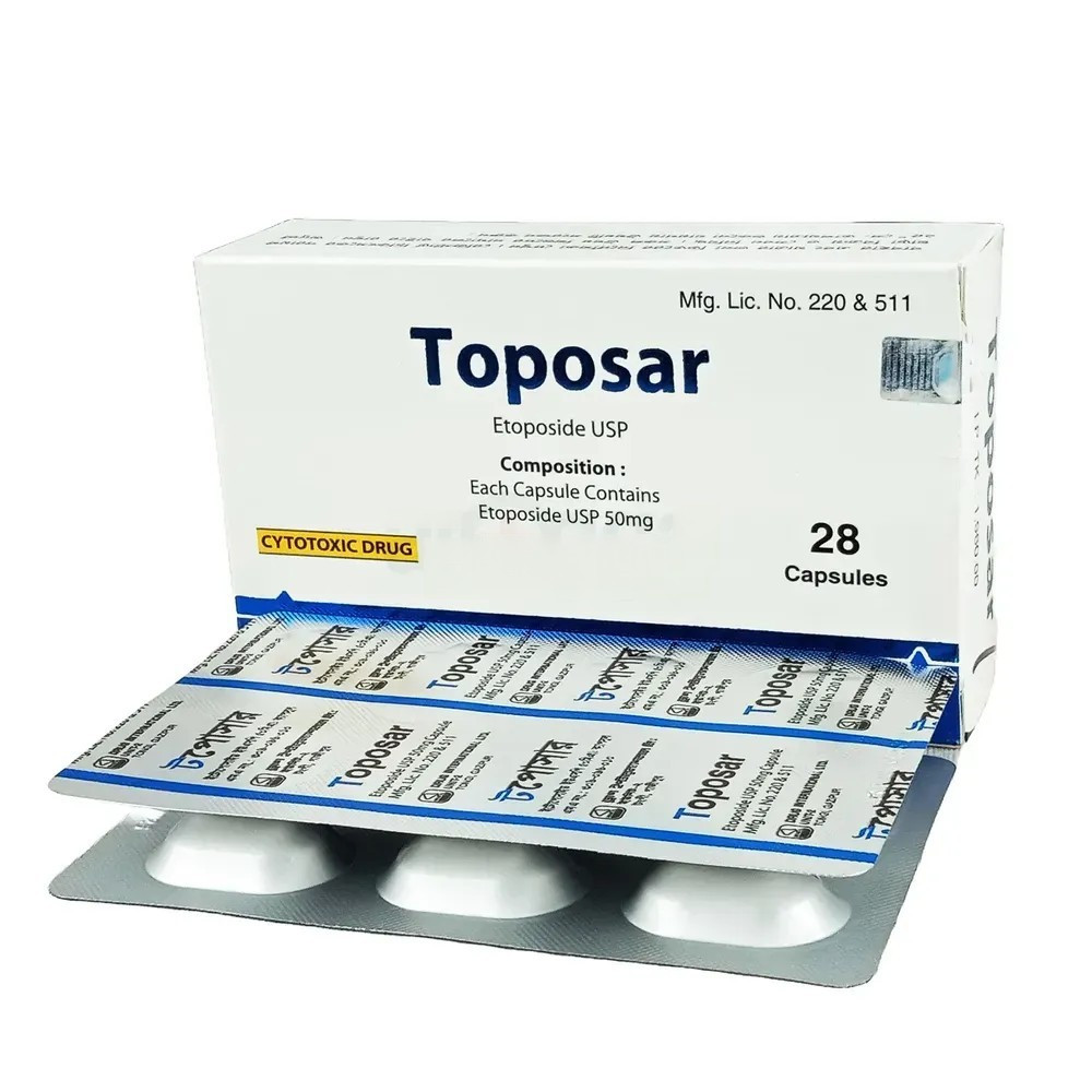Pack Image: Toposar 50 mg Capsule (4 x 7)