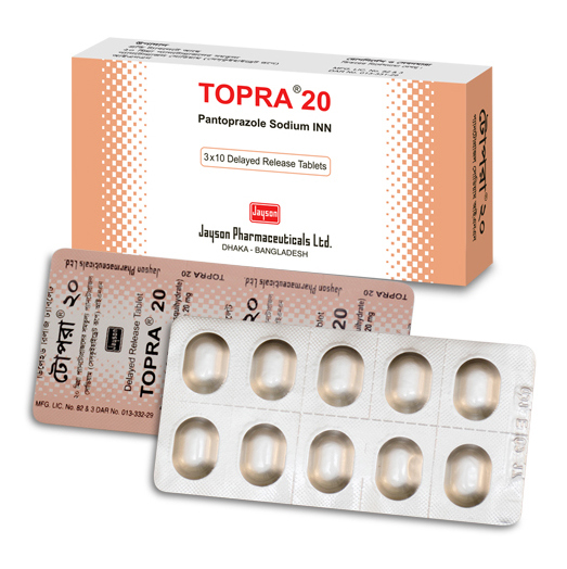 Pack Image: Topra 20 mg Tablet (3 x 10)