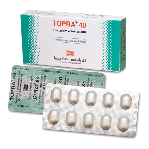 Pack Image: Topra 40 mg Tablet (3 x 10)
