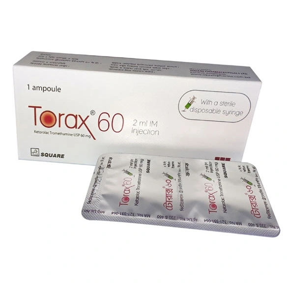Pack Image: Torax 60 mg Injection (2 ml ampoule)