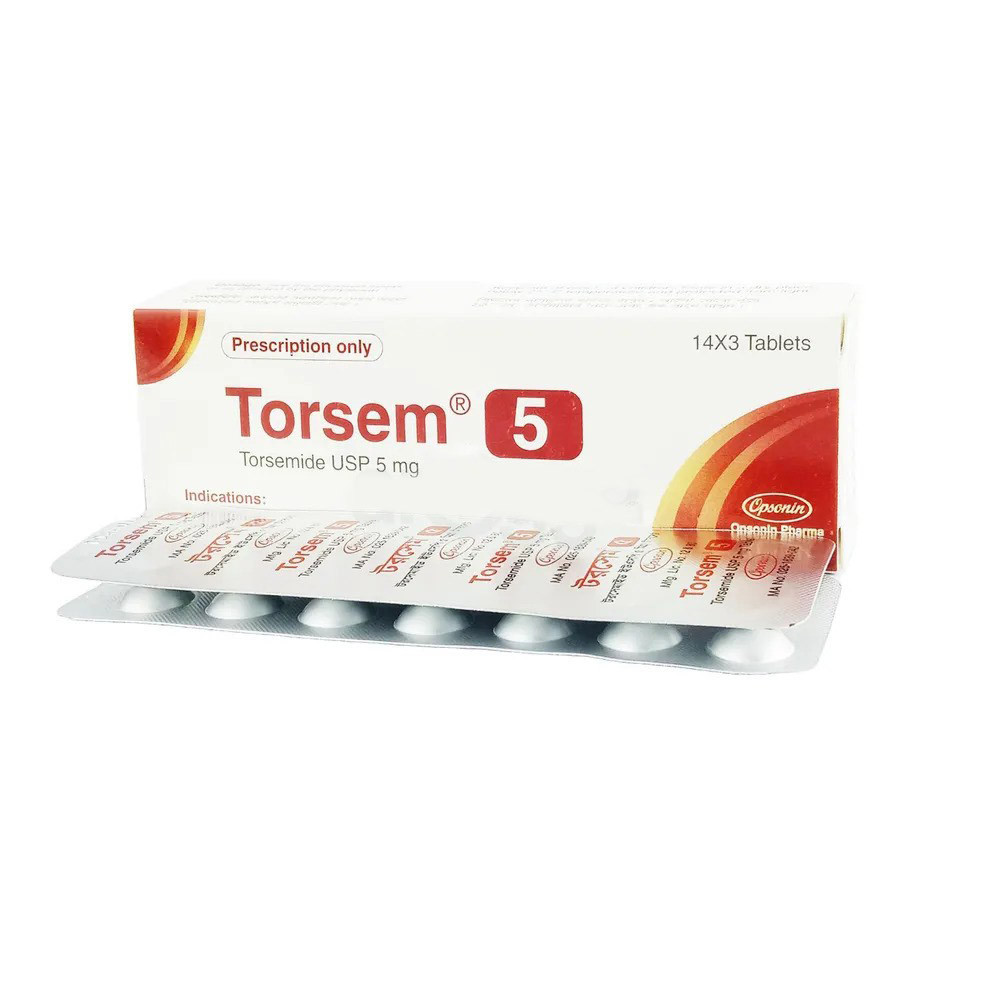 Pack Image: Torsem 5 mg Tablet (3 x 14)