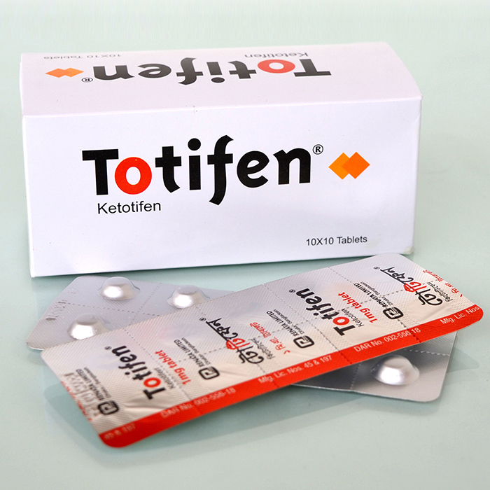 Pack Image: Totifen 1 mg Tablet (10 x 10)