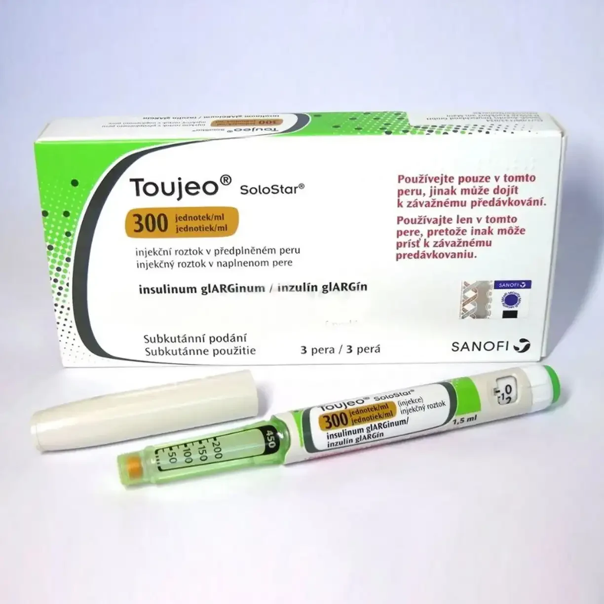 Pack Image: Toujeo SoloStar 300 IU Injection (1.5 ml cartridge)