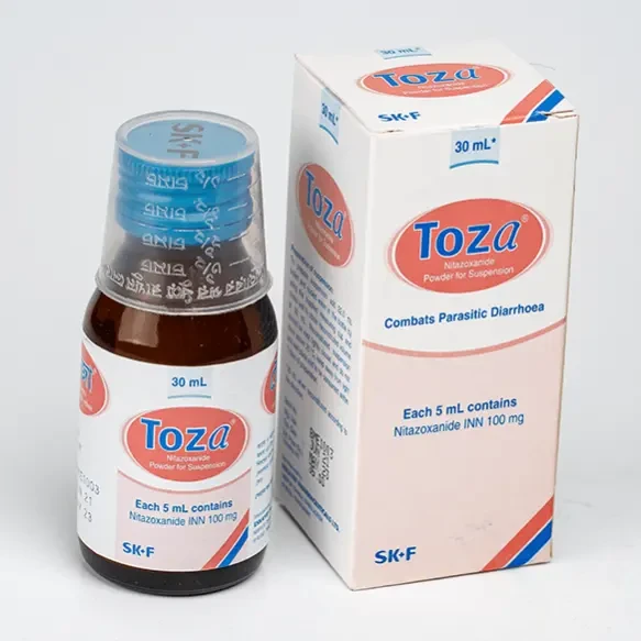 Pack Image: Toza 100 mg Suspension (30 ml bottle)