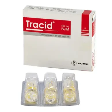 Pack Image: Tracid 500 mg Injection (5 ml ampoule)