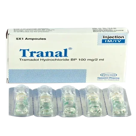 Pack Image: Tranal 100 mg Injection (2 ml ampoule)