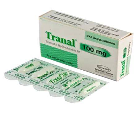 Pack Image: Tranal 100 mg Suppository (2 x 5)