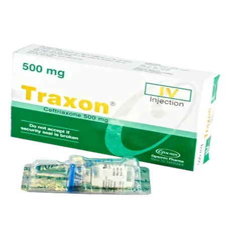 Pack Image: Traxon 500 mg Injection (500 mg vial)