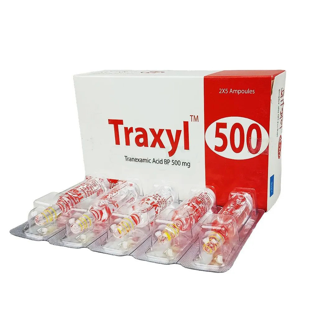 Pack Image: Traxyl 500 mg Injection (5 ml ampoule)