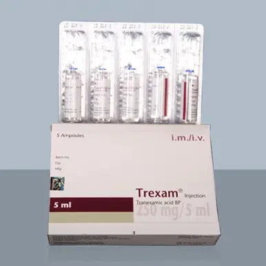 Pack Image: Trexam 250 mg Injection (5 ml ampoule)