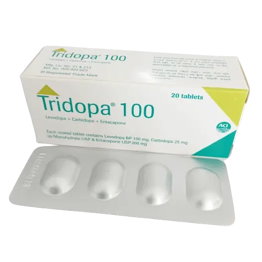 Pack Image: Tridopa 100 mg Tablet (5 x 4)