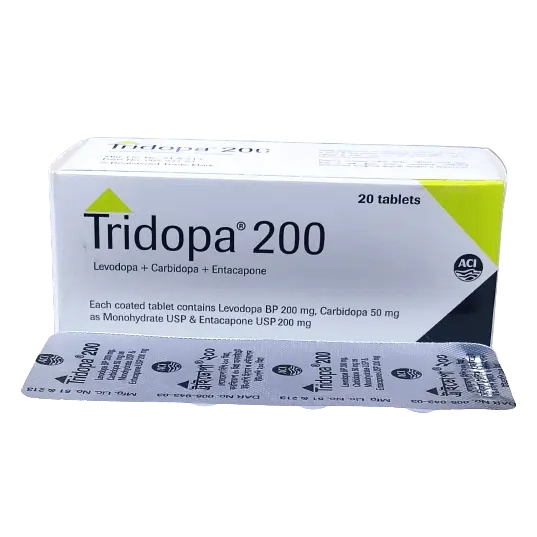 Pack Image: Tridopa 200 mg Tablet (5 x 4)