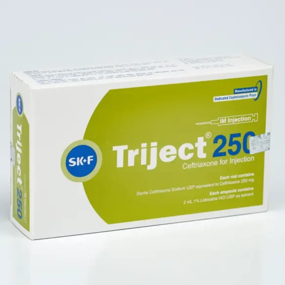 Pack Image: Triject 250 mg Injection (250 mg vial)