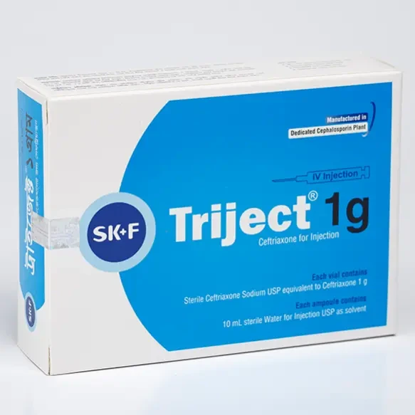 Pack Image: Triject 1 gm Injection (1 gm vial)