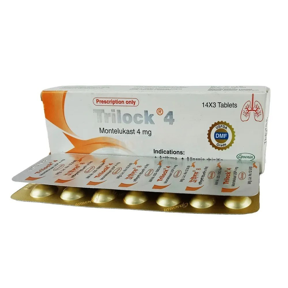 Pack Image: Trilock 4 mg Tablet (3 x 14)