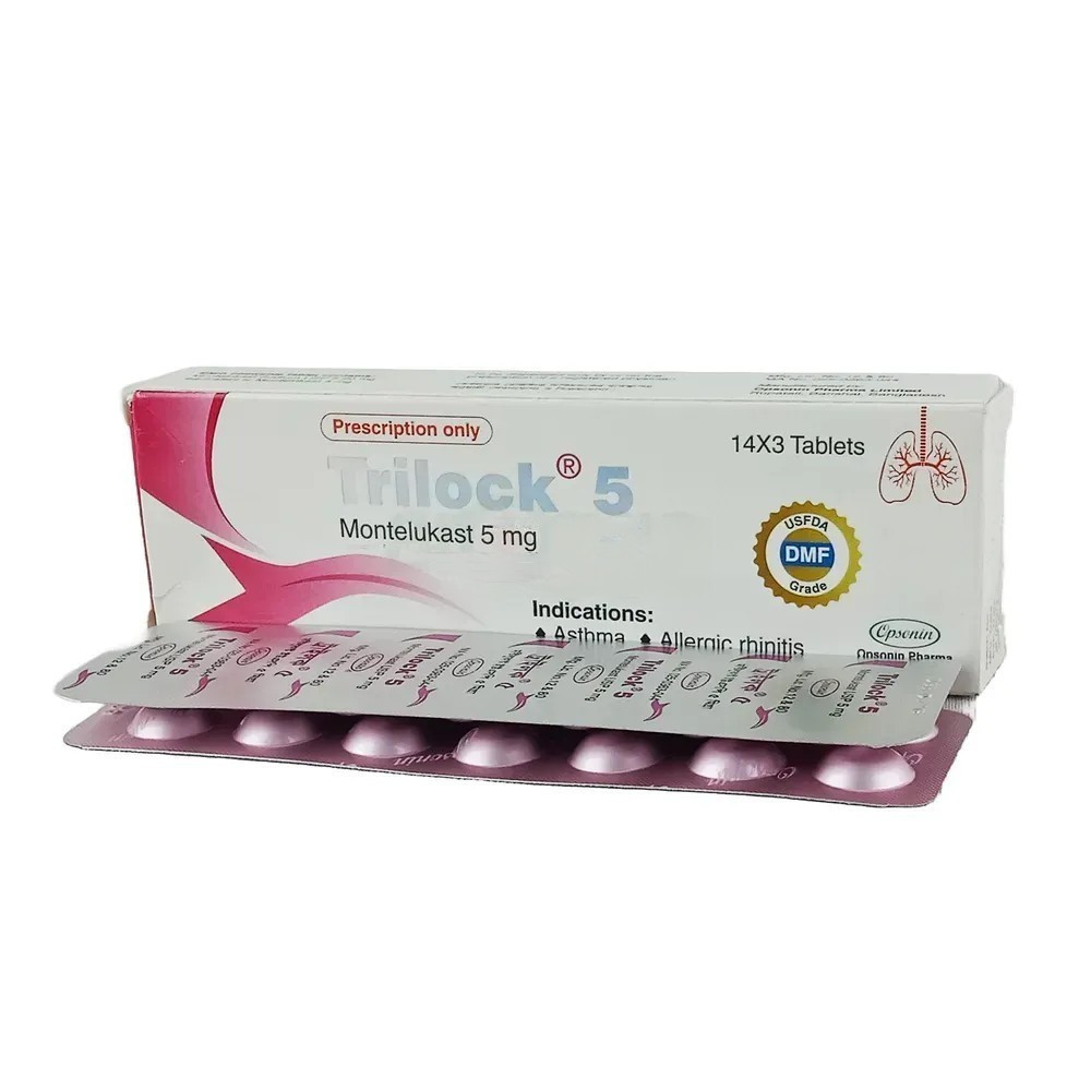 Pack Image: Trilock 5 mg Tablet (3 x 14)