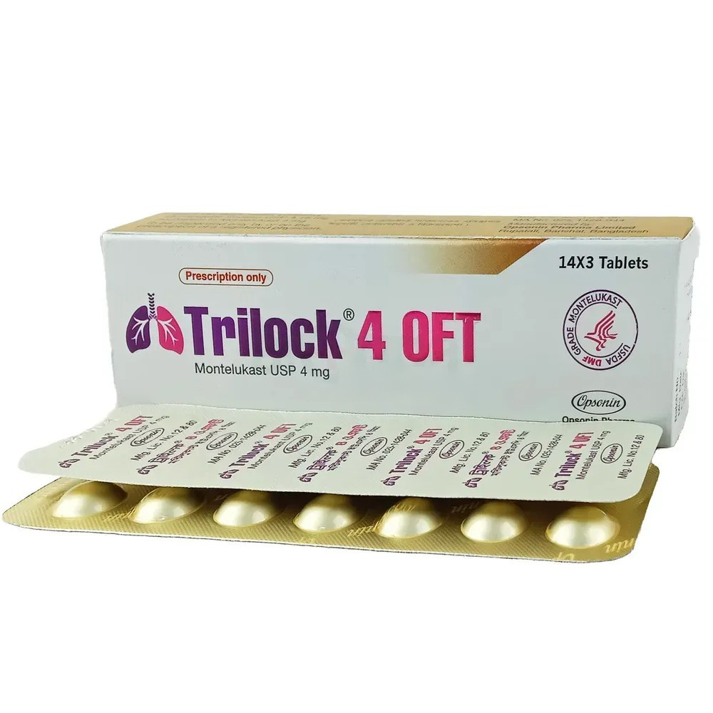 Pack Image: Trilock OFT 4 mg Flash Tablet (3 x 14)