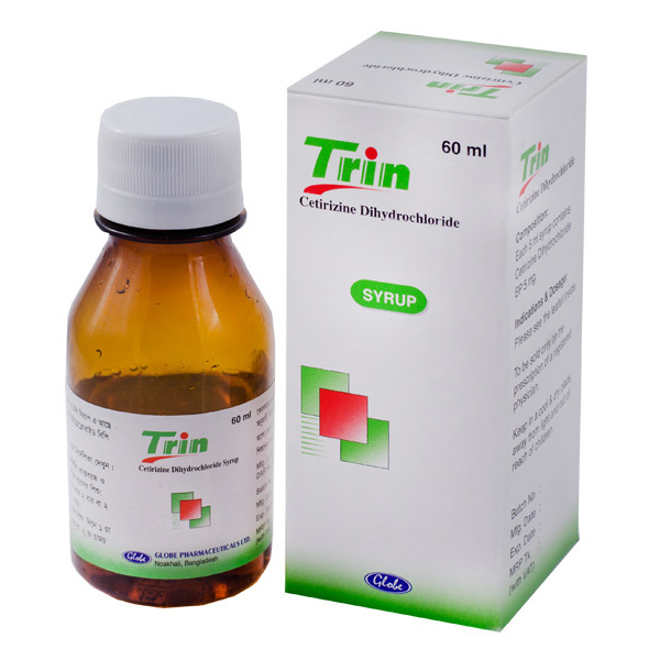 Pack Image: Trin 5 mg Syrup (60 ml bottle)