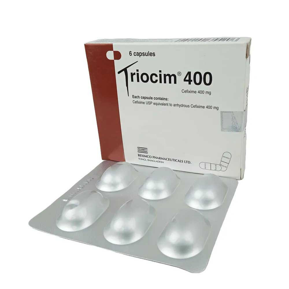 Pack Image: Triocim 400 mg Capsule (1 x 6)