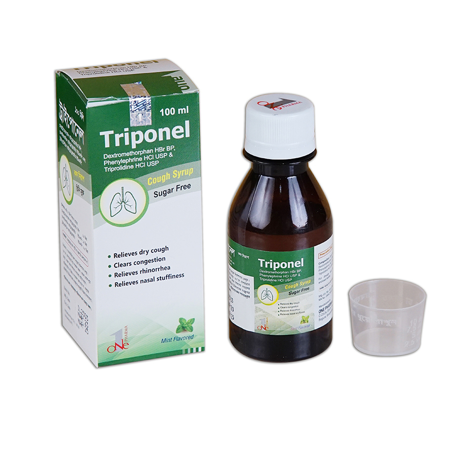 Pack Image: Triponel (20 mg Syrup (100 ml bottle)