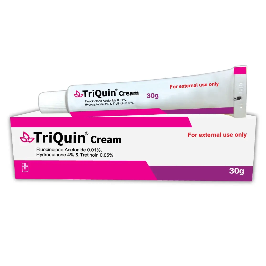 Pack Image: Triquin 0.01% 4% Cream (30 gm tube)