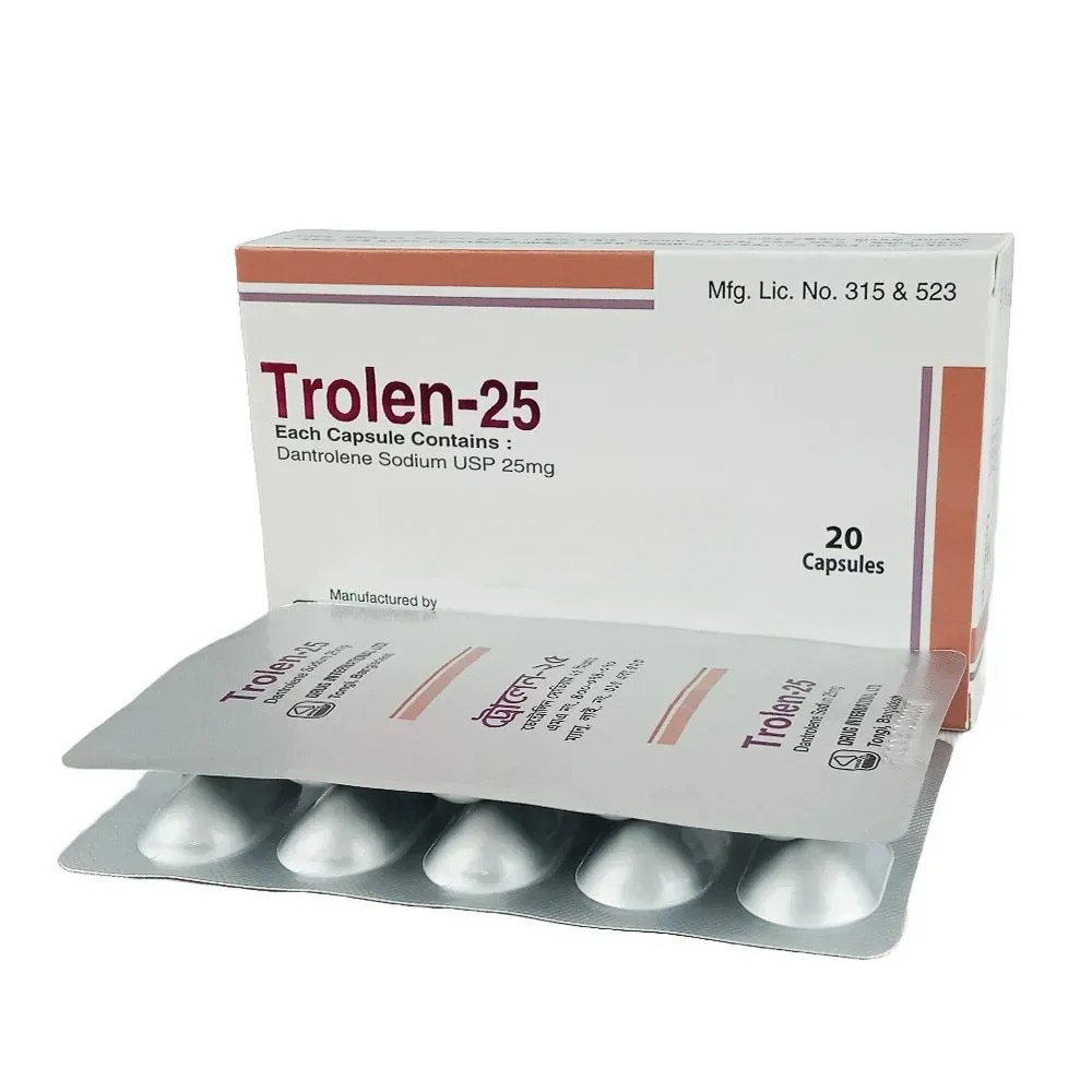 Pack Image: Trolen 25 mg Capsule (2 x 10)