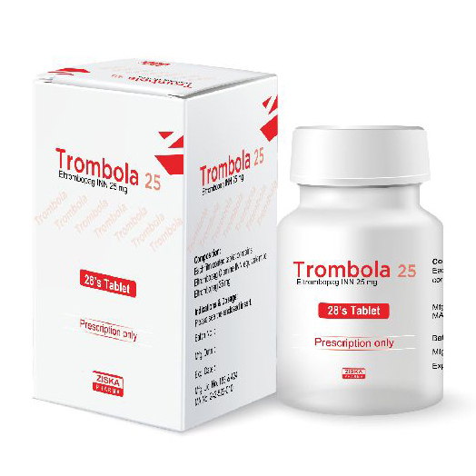 Pack Image: Trombola 25 mg Tablet (1 x 7)