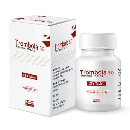 Pack Image: Trombola 50 mg Tablet (1 x 7)