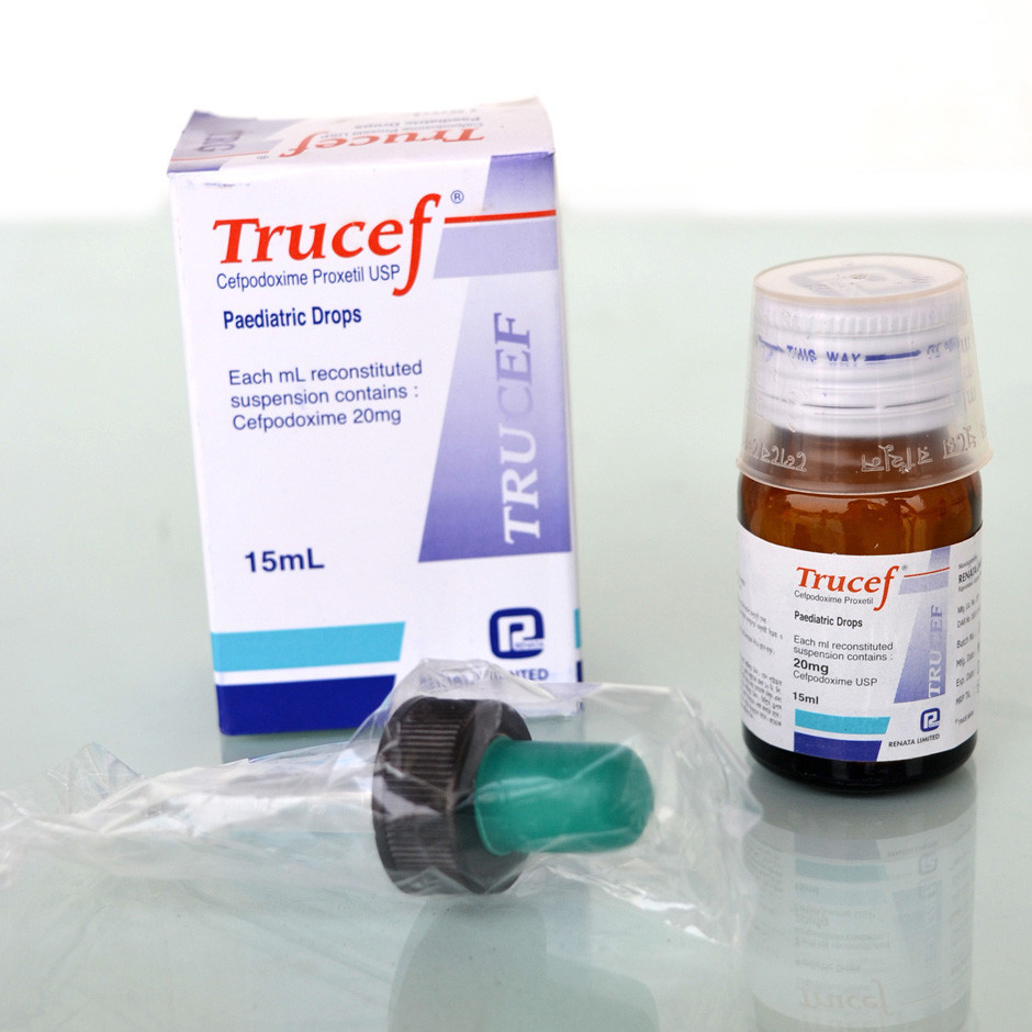 Pack Image: Trucef 20 mg Pediatric Drop (15 ml bottle)