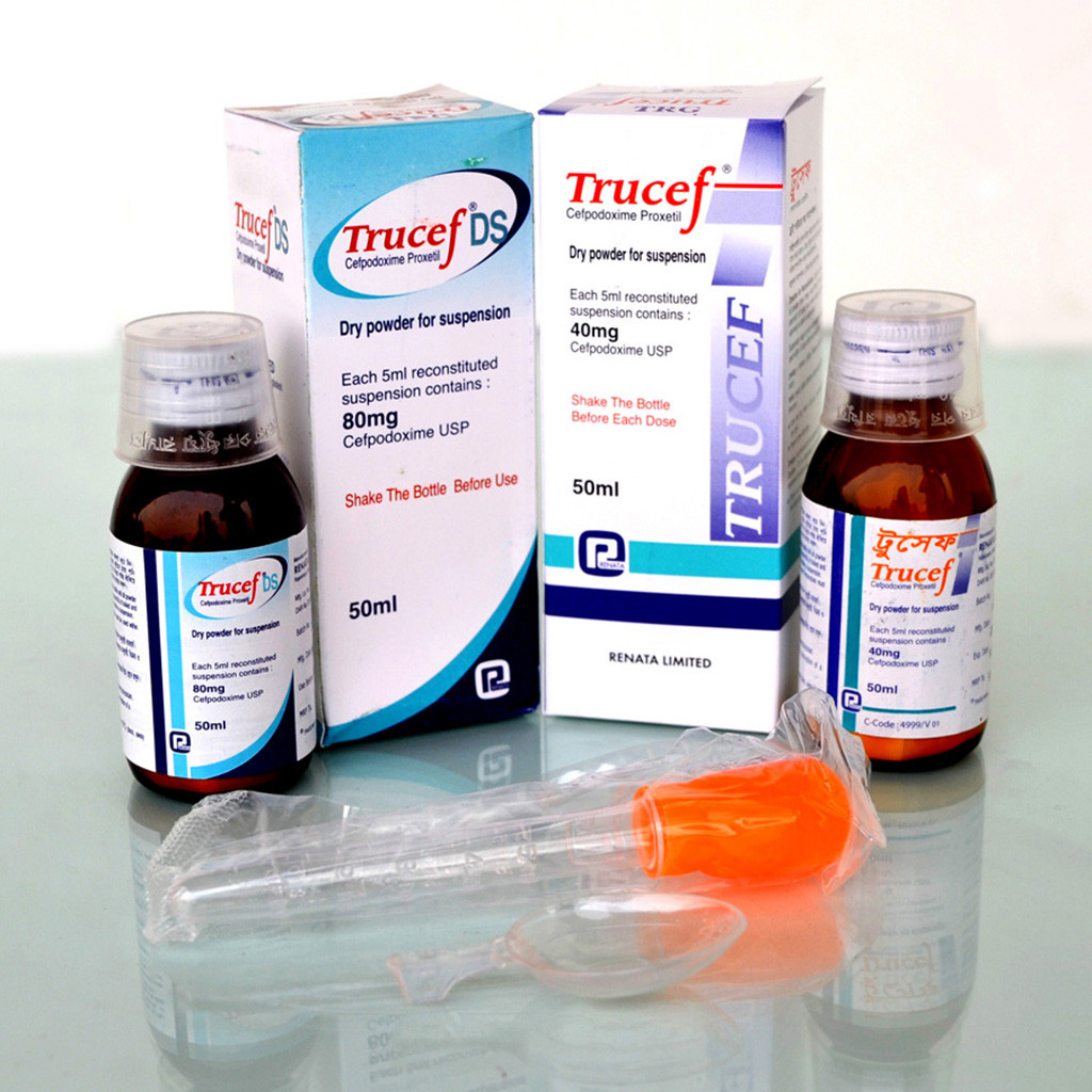 Pack Image: Trucef DS 80 mg Suspension (50 ml bottle)