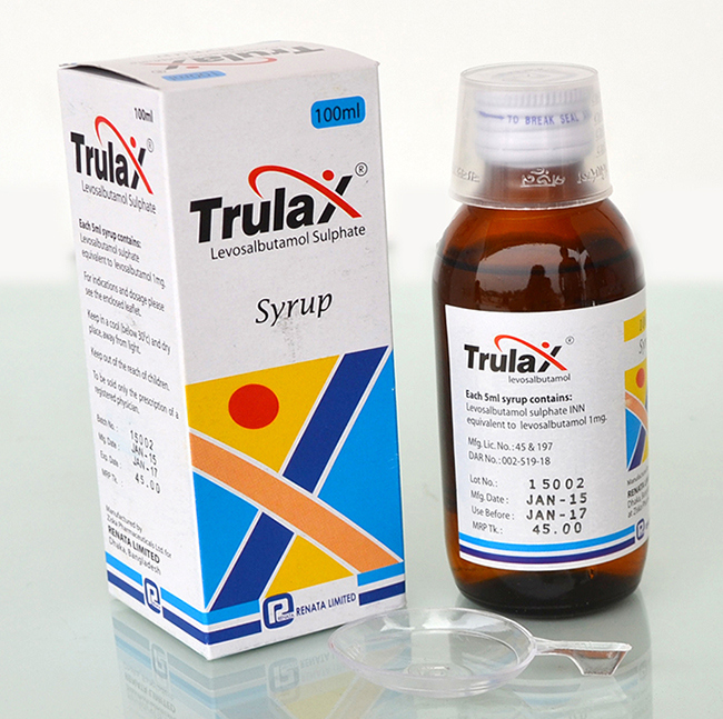Pack Image: Trulax 1 mg Syrup (100 ml bottle)