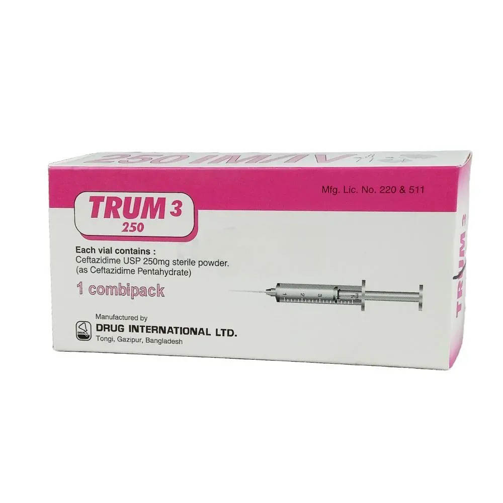 Pack Image: Trum 3 250 mg Injection (250 mg vial)