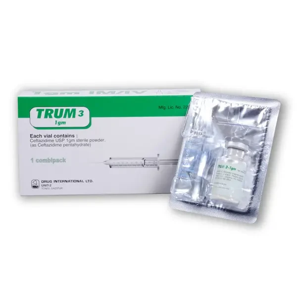 Pack Image: Trum 3 1 gm Injection (1 gm vial)